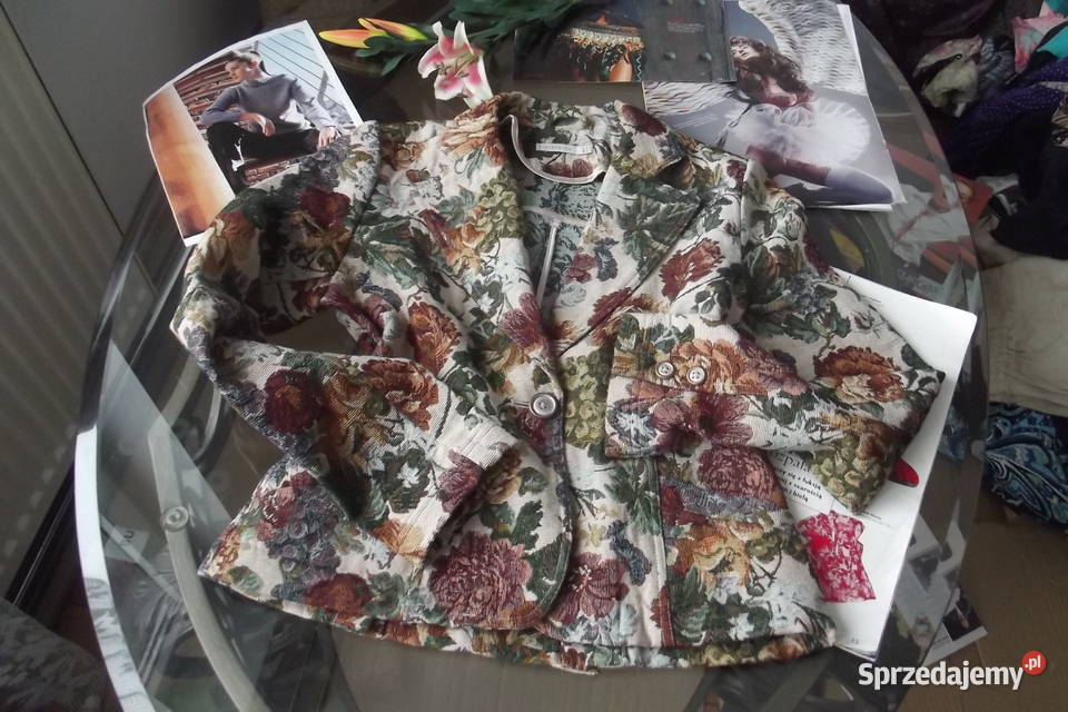 Marynarkażakiet RESERVED gobelinowa kwiaty r40 Piekary Śląskie