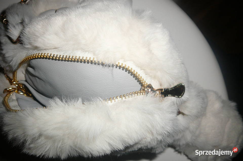 Torebka futrzana Nowa biały króliczek z dolnośląskie Wrocław