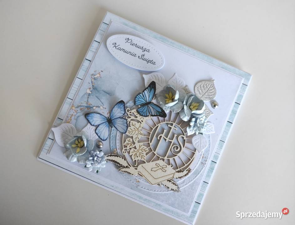 Kartka w pudełku ręcznie robiona handmade Rękodzieło Rękodzieło