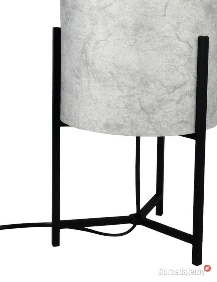 Metalowa lampa stołowa BLOMBERG z abażurem Nowe