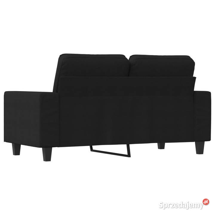 Sofa 2osobowa czarna 120 tapicerowana tkaniną Warszawa