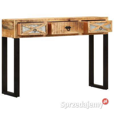 vidaXL Stolik konsola 110x30x76 lite drewno