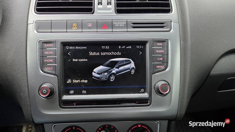 Vw Polo Automat 59 Przebiegu 2017 welurowa tapicerka
