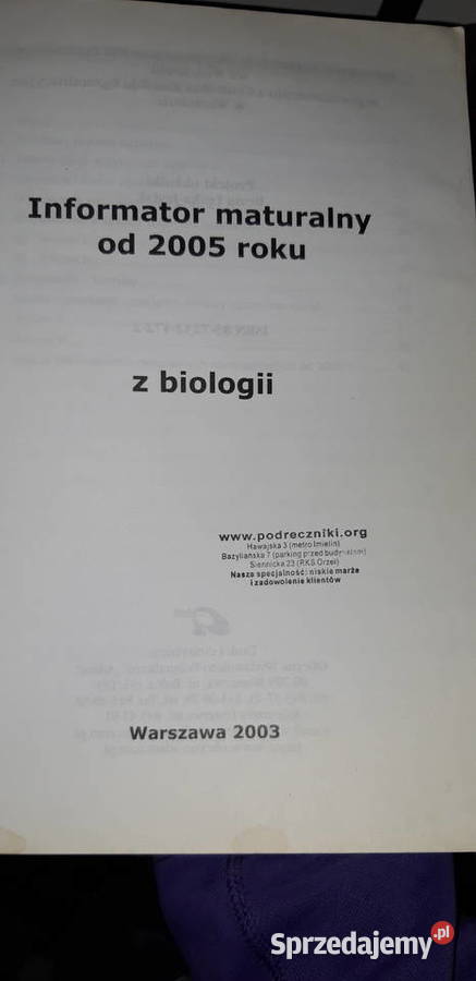 informator egzaminacyjny biologia książki Warszawa