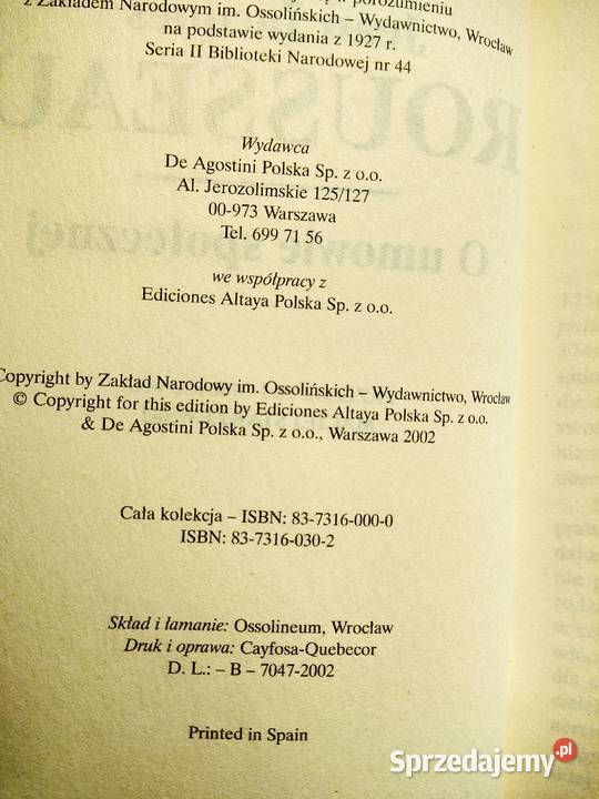 O umowie społecznej książki Bródno księgarnie Warszawa
