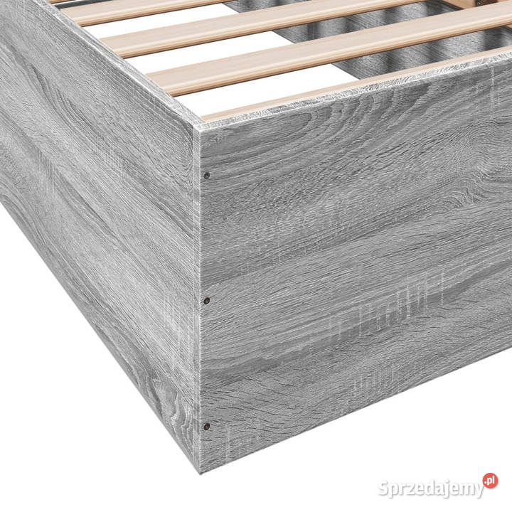 Rama łóżka szary dąb sonoma materiał 102cm