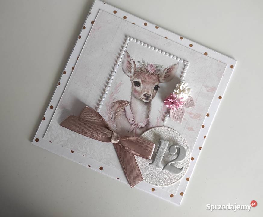 Kartka ręcznie robiona na urodziny urodzinowa z Antyki, Sztuka, Kolekcje Łódź