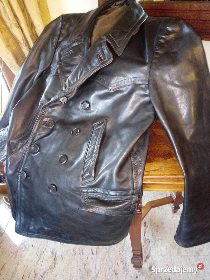 płaszcz skórzany kurtka męski czarny do Piotrówek