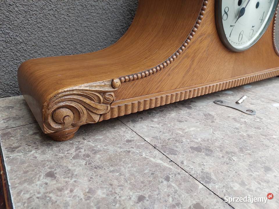 Stary zegar bufetowy duży sprawny kapelusz