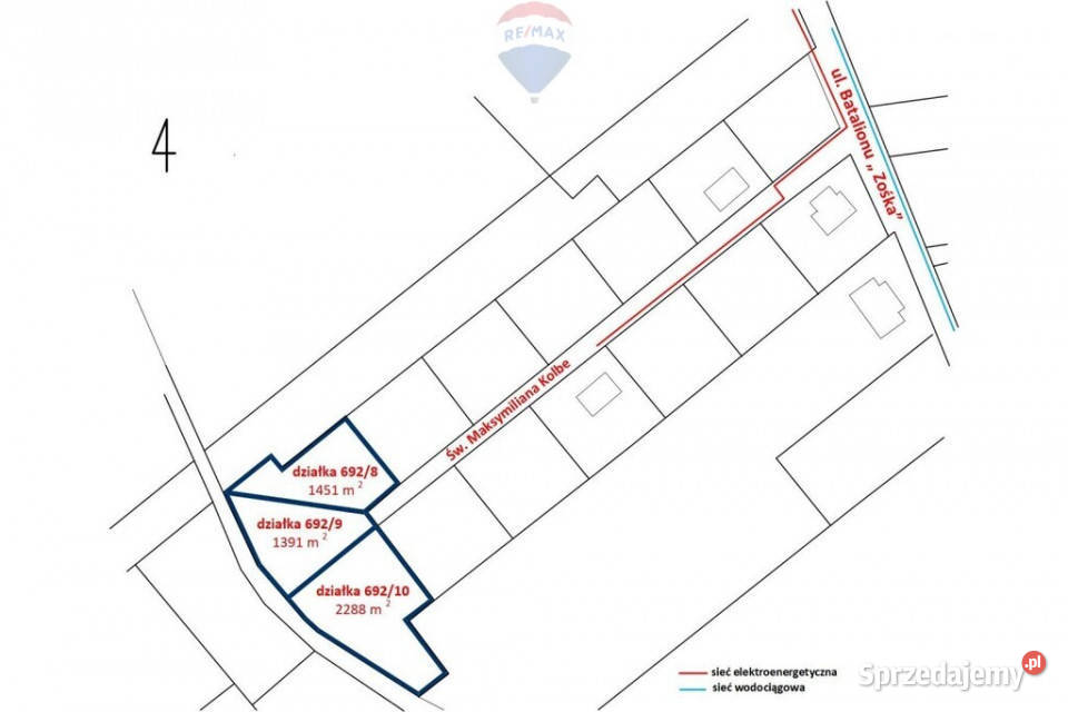 Działka rzeką pow 2288 m2 Budy Zosine WZ Grunty i działki