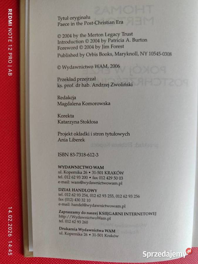 Thomas Merton Pokój w erze postchrześcijańskiej Katowice