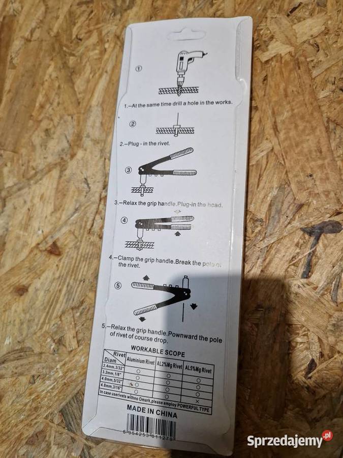 NITOWNICA RĘCZNA DO NITÓW NITY MOCNA 4 KOŃCÓWKI Głogowa