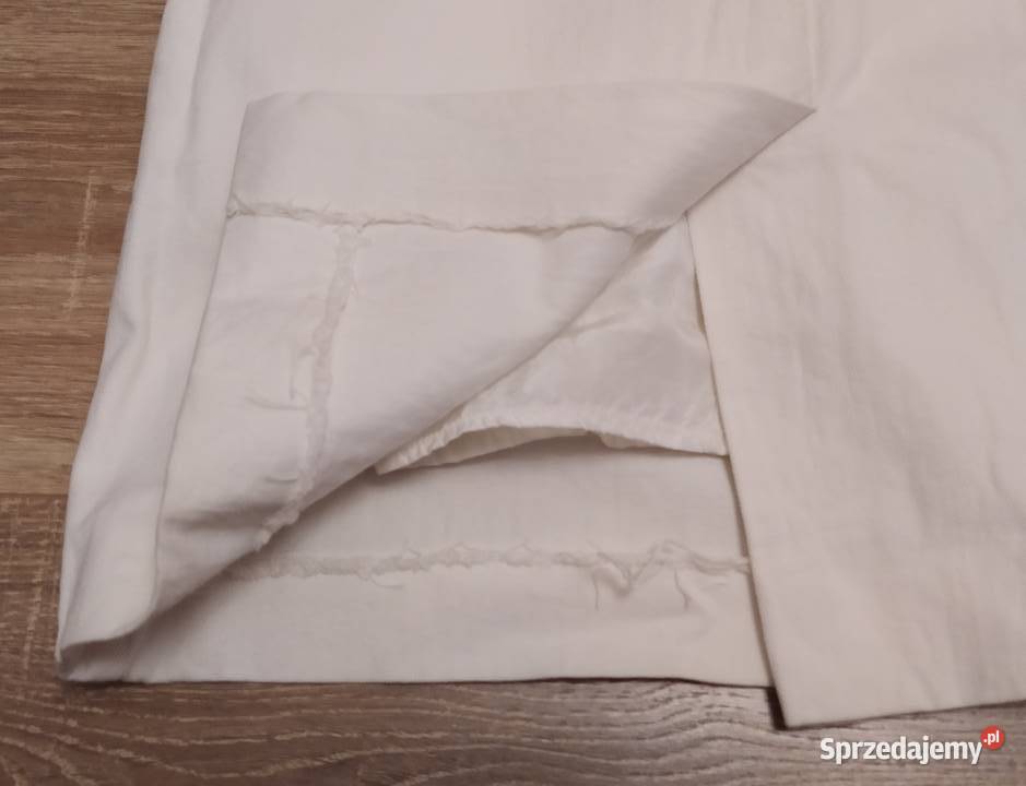 Spódnica damska ROZPOREK biała Hajnówka