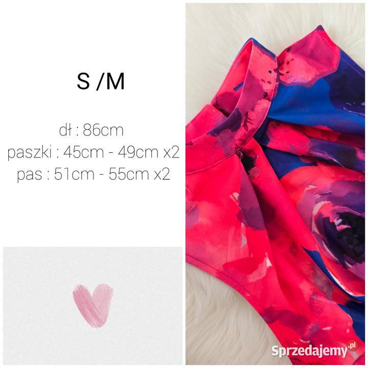 Sukienka z Stójką wyraziste Kolory różowy śląskie Wodzisław Śląski