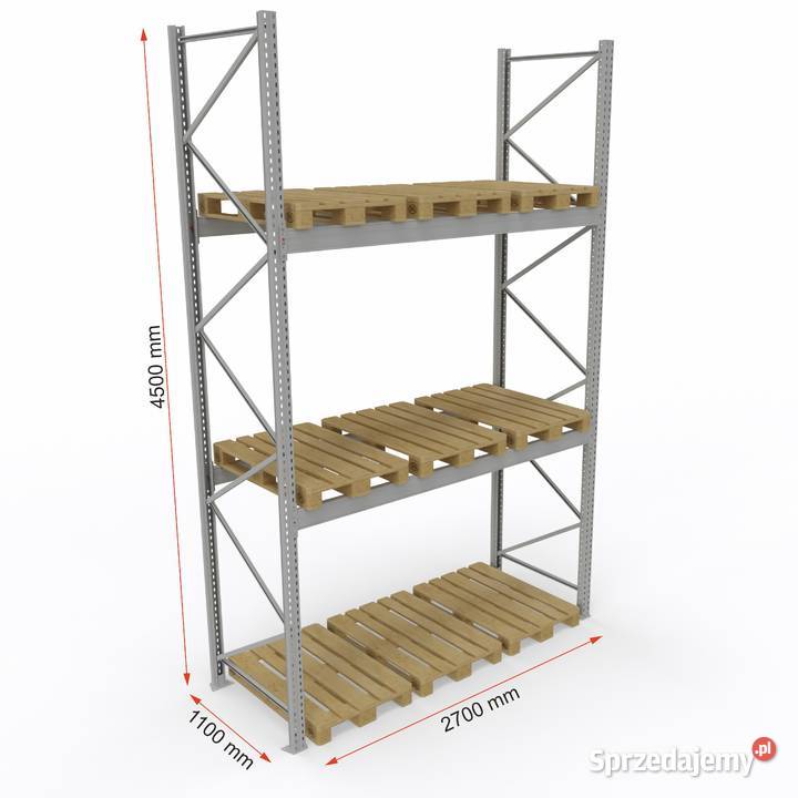 Regał paletowy wolnostojący H450 G110 L270 Magazynowanie Magazynowanie Warka