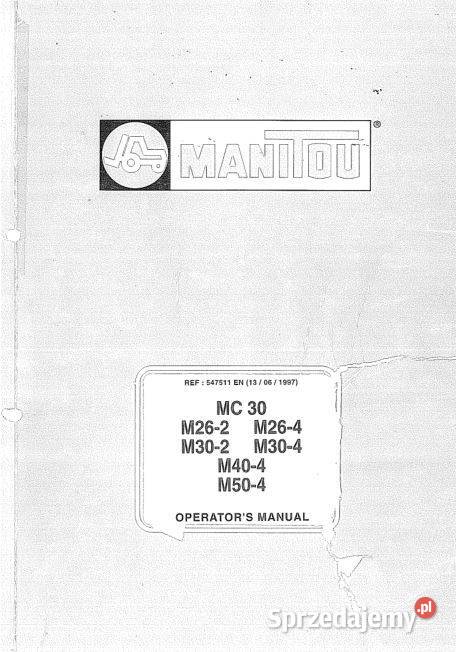 Manitou MC30 M262 M264 M302 M304 M404 M504 Poradniki, albumy i reportaże Kielce