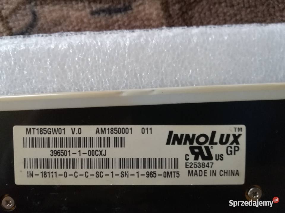 Matryca InnoLux MT185GW01 V0 185 TFTLCD Łódź
