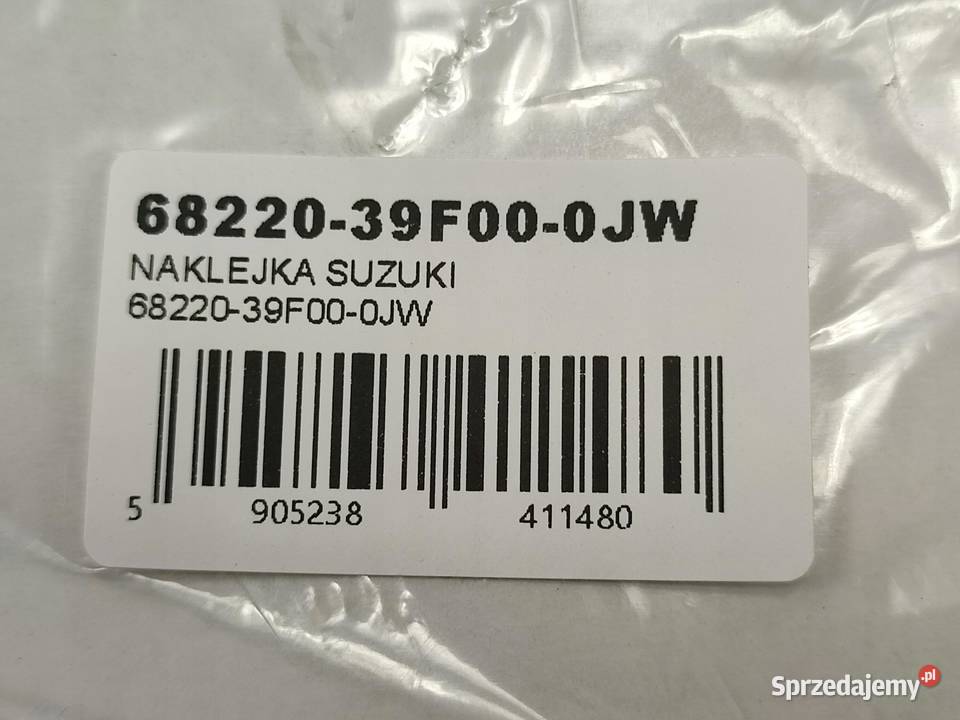 NAKLEJKA SUZUKI NA BOCZEK SUZUKI GSXR 750