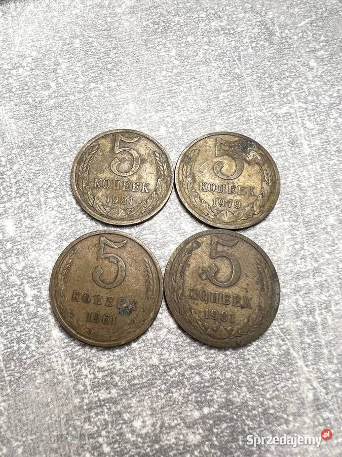 Moneta 5 kopiejek z 1979 1981 1961 CCCP ZSRR Jasło