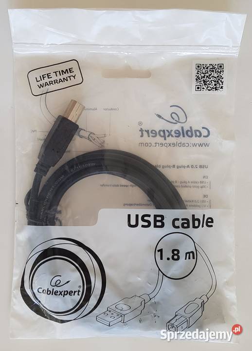 Kabel USB do drukarki AMBM 18m przewód AB AB