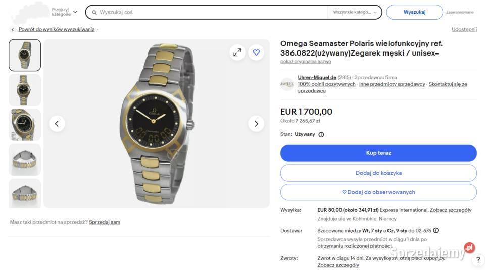 Zegarek Omega Seamaster Polaris Mulitifunktional Poraj