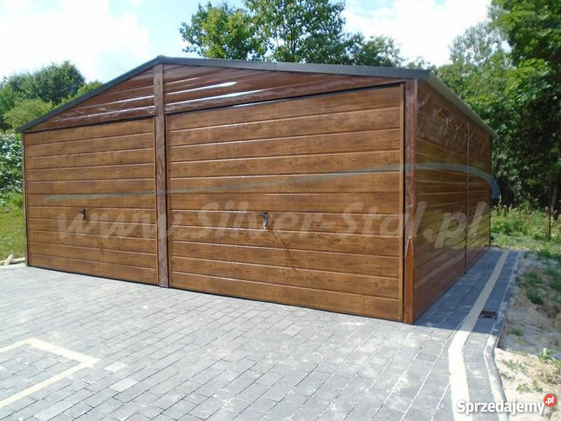 Garaż blaszany PREMIUM 6x6 drewnopodobny Garaże i miejsca postojowe Trzebinia sprzedam