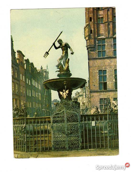 GDAŃSK FONTANNA POCZTÓWKA Pocztówki i karty telefoniczne