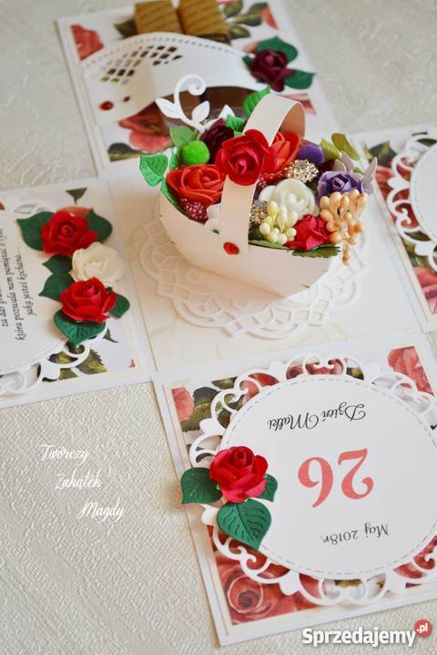 Kartka w pudełku exploding box na Dzień Mamy Słupsk