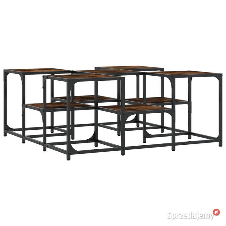 Stolik kawowy przydymiony dąb 91x91x40 WM839075 Stoły mazowieckie