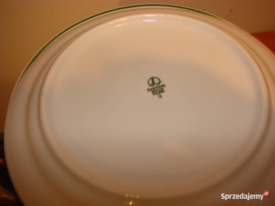 Lubiana wzór kaszubski talerz 19 PRL pomorskie Pruszcz Gdański