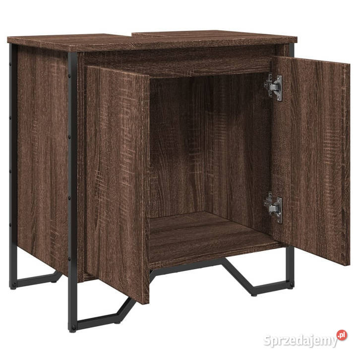 Szafka pod umywalkę brązowy dąb 60x35x60