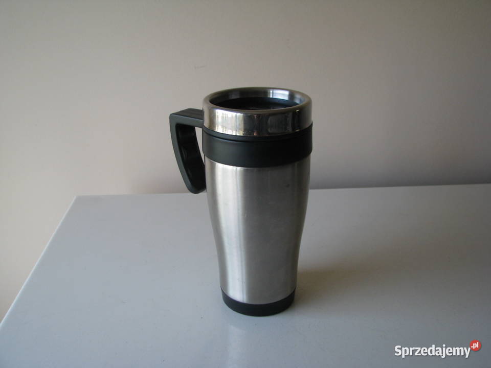 Stalowy kubek termiczny z pokrywką 04 l Brzegi sprzedam