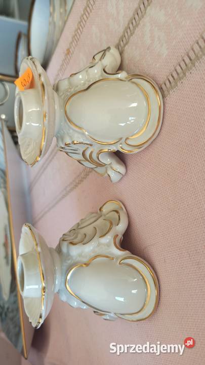 Świecznik Syg NP Neutettau Porcelana złocona w Gdańsk sprzedam