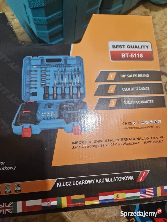 KLUCZ UDAROWY AKUMULATOROWY DO KÓŁ ZESTAW 2x AKU sprzedam
