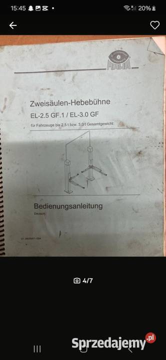 Sprzedam podnośnik dwukolumnowy MAHA Konin sprzedam