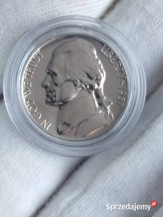 Moneta 5 centów Jeferson 1957 Żary