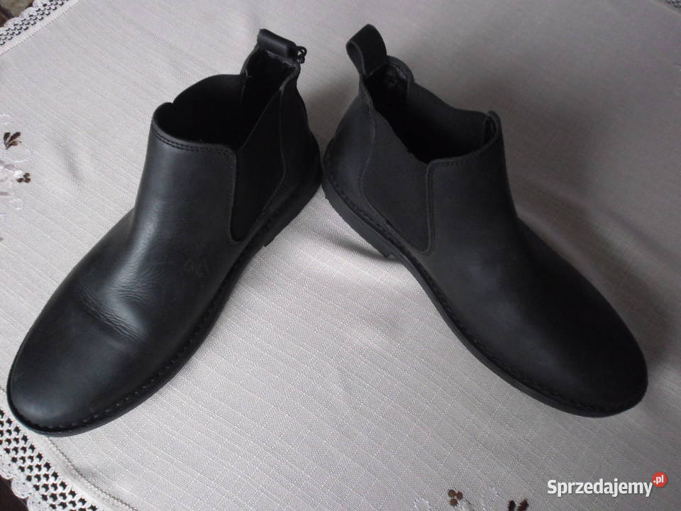 JACK JONES SZTYBLETY MĘSKIE CZARNE SKÓRA Jasło