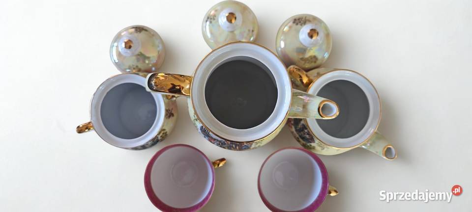 Piękny stary zestaw kawowy z manufaktury SEP Legnica