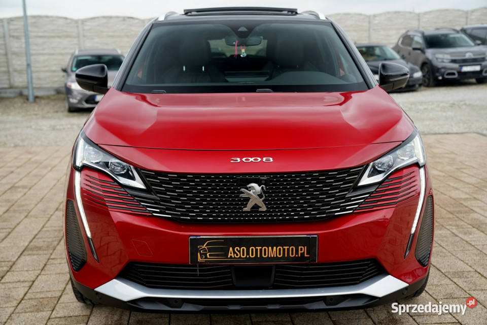 Peugeot 3008 GT ful led skóra masaze ACC kamery kurtyny powietrzne opolskie Otmuchów