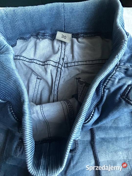 Niebieskie jeansy męskie joggery rozmiar 30