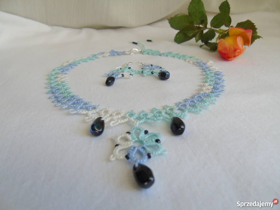 Biżuteria Frywolitkowa Wiśniowa