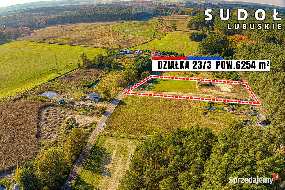 Bajeczna działka pod lasem z rozpoczętą budową lubuskie Sudoł