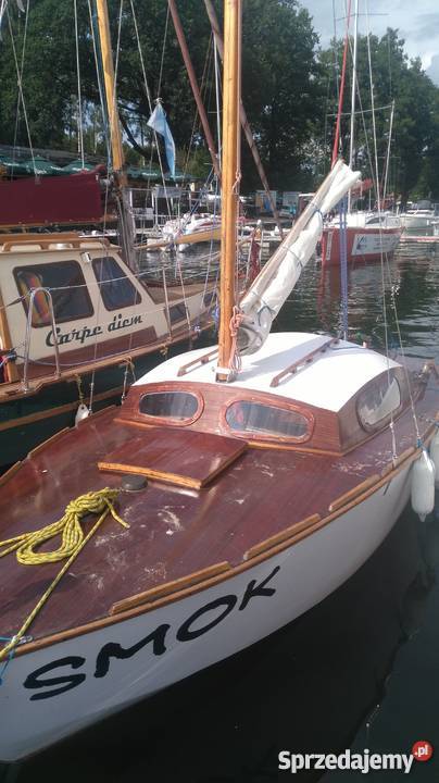 Jacht drewniany typ Silhouette przyczepa silnik Jaworzno