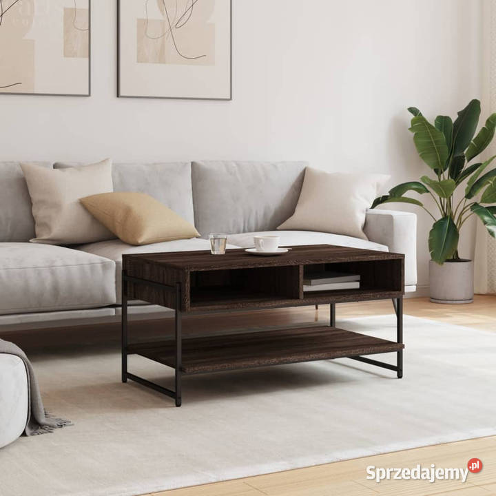 Stolik kawowy brązowy dąb 90x50x45 WM838972