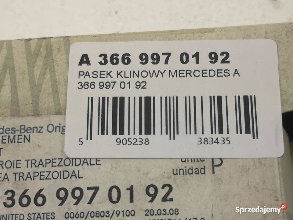 PASEK KLINOWY MERCEDES MK 19891996 NOWY