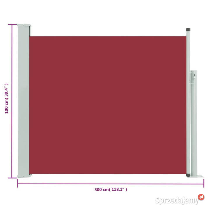 Wysuwana markiza boczna na taras 100 x 300 Warszawa