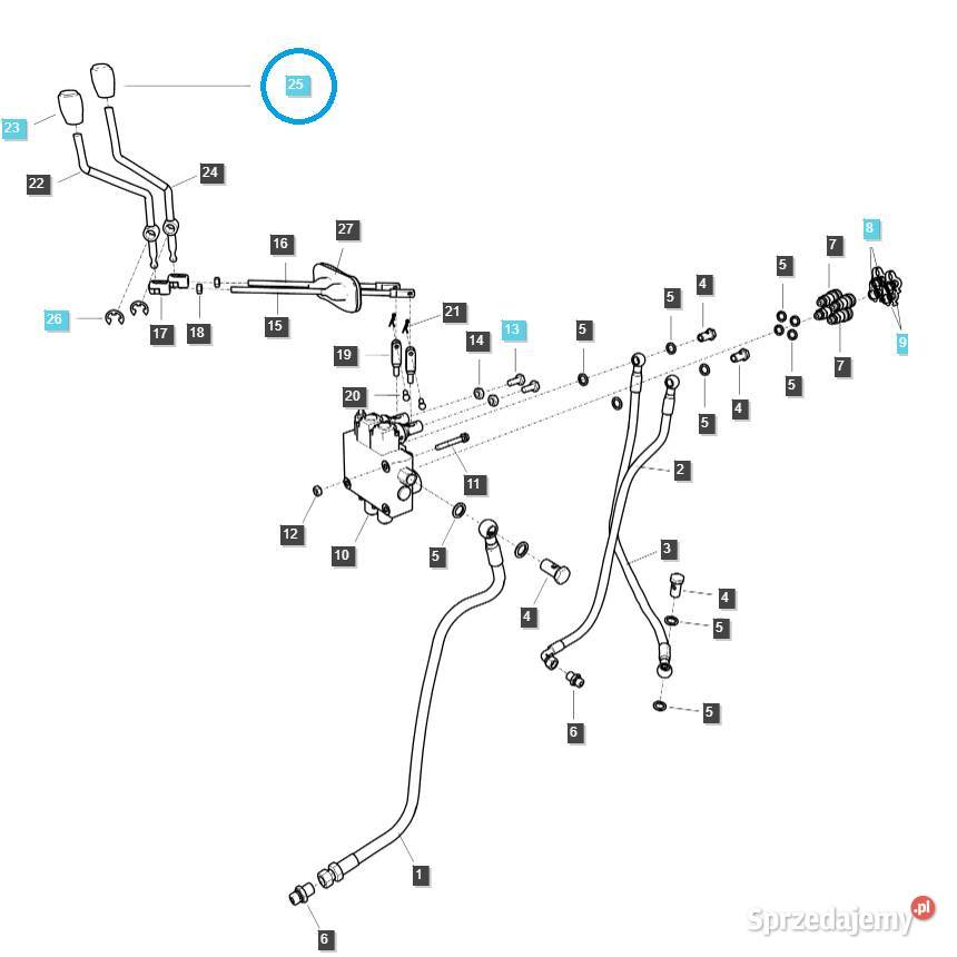 Gałka dźwigni rozdzielacza hydraulicznego TRG827 Tajęcina