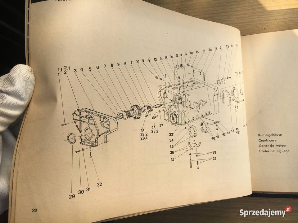 Dieselmotor 4 VD 145121 SRW Ersatzteilkatalog Łęczyca
