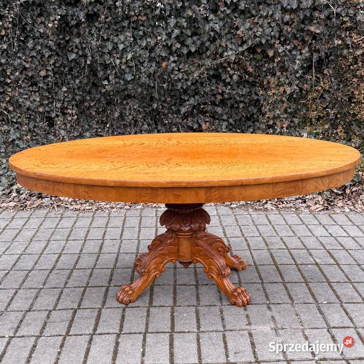 ARTexpert Stół stolik kawowy owalny Ludwik duży Dobrzany