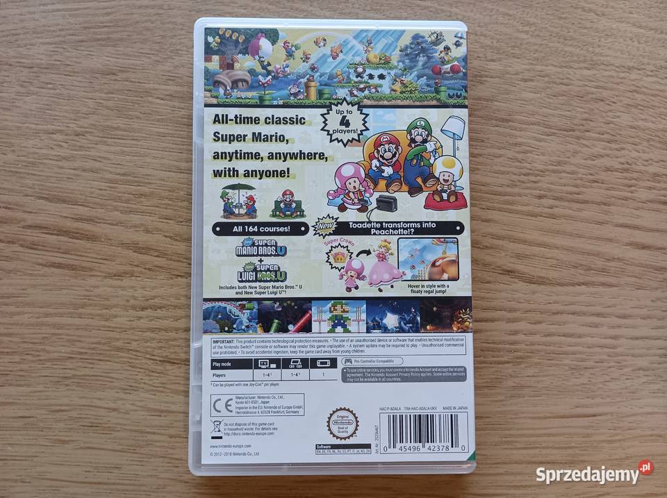 Super Mario Bros U Deluxe na konsolę Nintendo dla dzieci Gdańsk